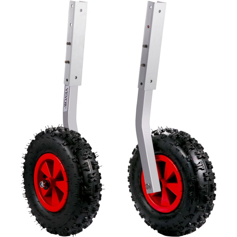 Roue de Halage 1 Paire Charge 227 kg Roue de Mise a lEau 32 cm Roues de Transport pour Bateau Bras en Alliage deAluminium 4 Goupilles a Degagement