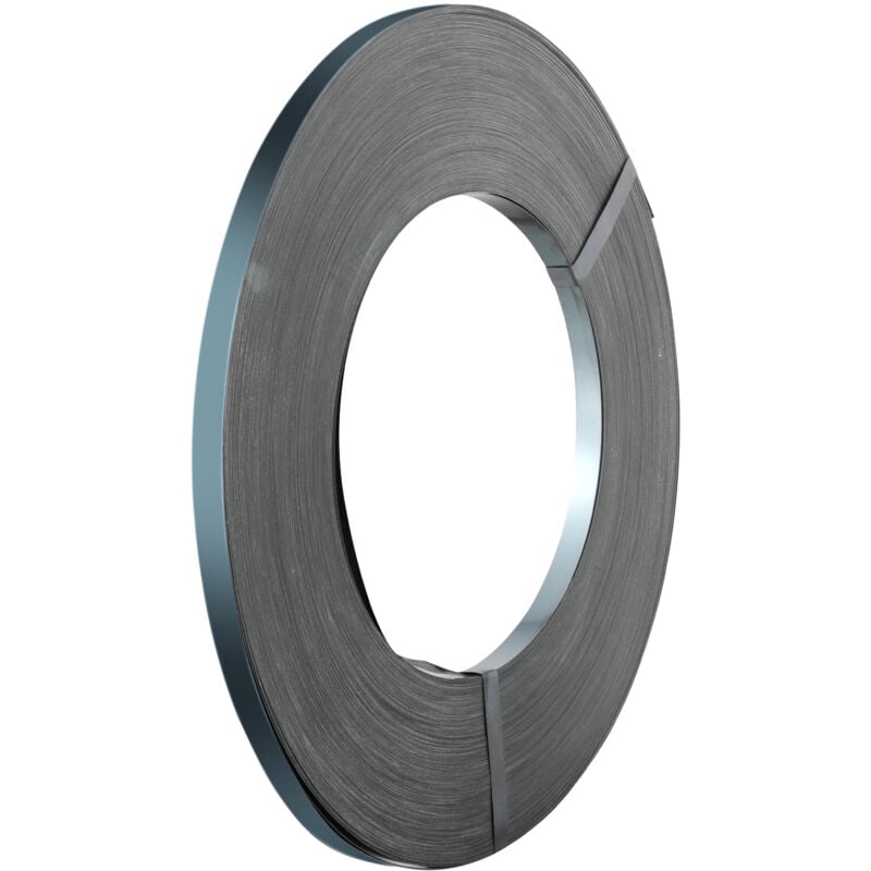 Vevor - Rouleau de cerclage en acier deemballage, 500 m x 19 mm x 0,55 mm, bobine de cerclage robuste pour palettes, haute resistance 770 kg, sangles
