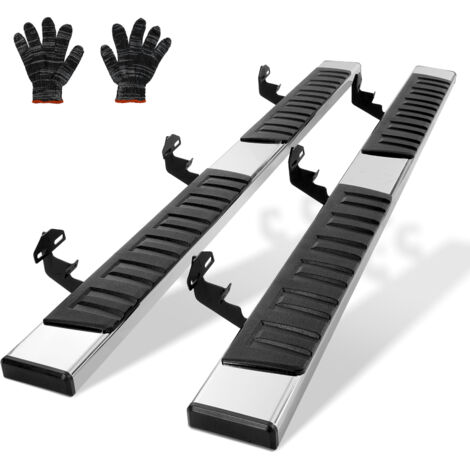 VEVOR Running Boards, 6" Step Bars Compatible with 2009-2018 Dodge Ram 1500/2010-2023 Ram 2500/3500 (Includes 2019-2023 Classic) Crew Cab, 201 Stainless Steel Side Steps Nerf Bars, 500LBS, 2 PCS