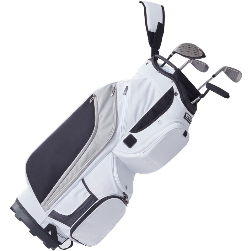 Sac de Golf 91,5 cm, Sac Chariot pour Clubs de Golf avec Separateur de 14 Compartiments et 13 Poches, Organisateur sur Roulettes en Nylon, Housse de