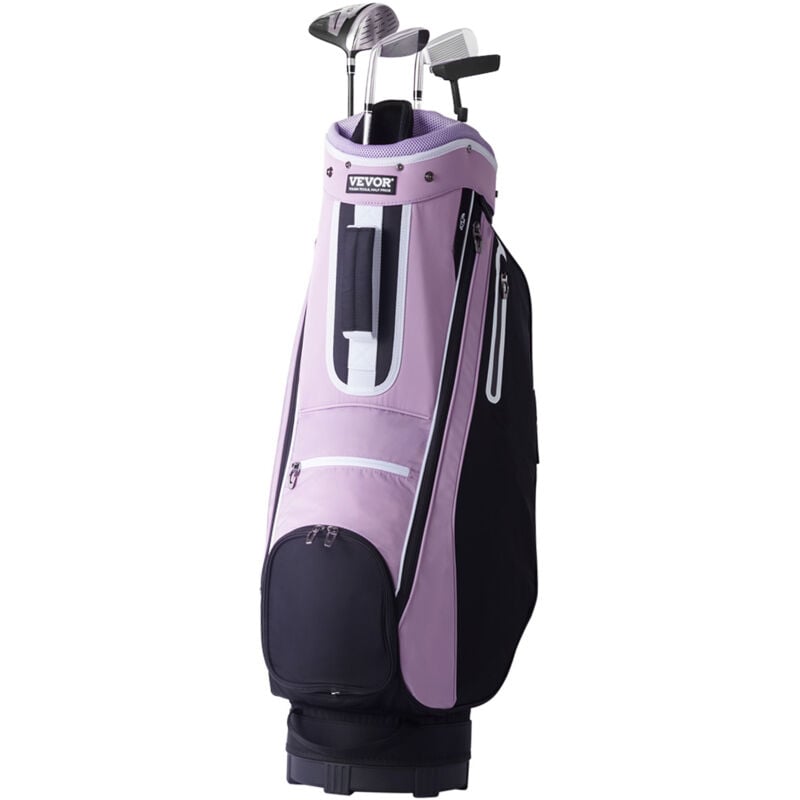 Vevor - Sac de Golf 92 cm, Sac Chariot pour Clubs de Golf avec Separateur de 14 Compartiments Plusieurs Poches, Organisateur sur Roulettes en Nylon,