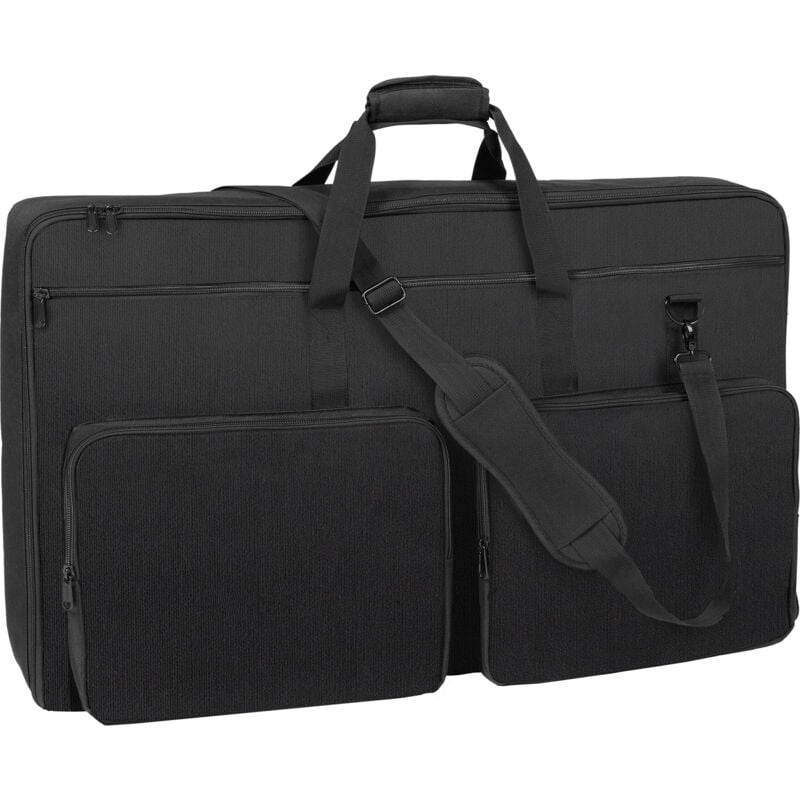 Vevor Sac de transport rembourre pour table de mixage dj tissu Oxford avec poche de rangement, bandouliere amovible de 4,92 pieds, rangement de 32,6