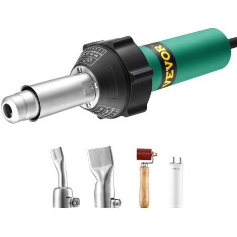 VEVOR Saldatrice ad Aria calda per Plastica 330 x 95 x 56 mm Pistola ad Aria Calda 1600 W Pistola Termica per Saldatura in Vinile 50°C-600°C Kit per Saldatura di Coperture in Plastica con 4 Accessori