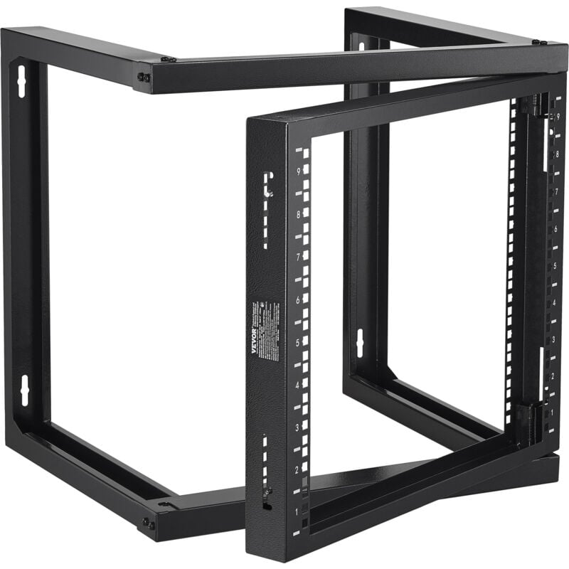 Vevor - Scaffale Portaoggetti per Attrezzi Multimediale da Parete, Telaio per Server di Rete Carico max. 68kg ca. 530x450x520 mm, Supporto per Router