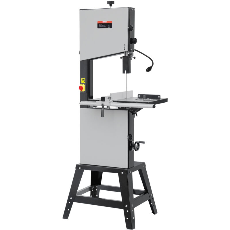 VEVOR lintzaag, 340 mm, tafelzaag met onderstel, traploos instelbare snelheid van 440–846 tpm, 1100 W 1,5 pk, 220 V, voor het bewerken van aluminium, hout, metaal en koper.