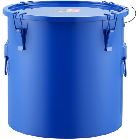 VEVOR Secchio per Grasso per Friggitrice, Contenitore per Smaltimento Olio da 8 Gal Secchio per Olio per Friggitrice in Acciaio al Carbonio con Rivestimento Antiruggine, Clip di Chiusura, Blu