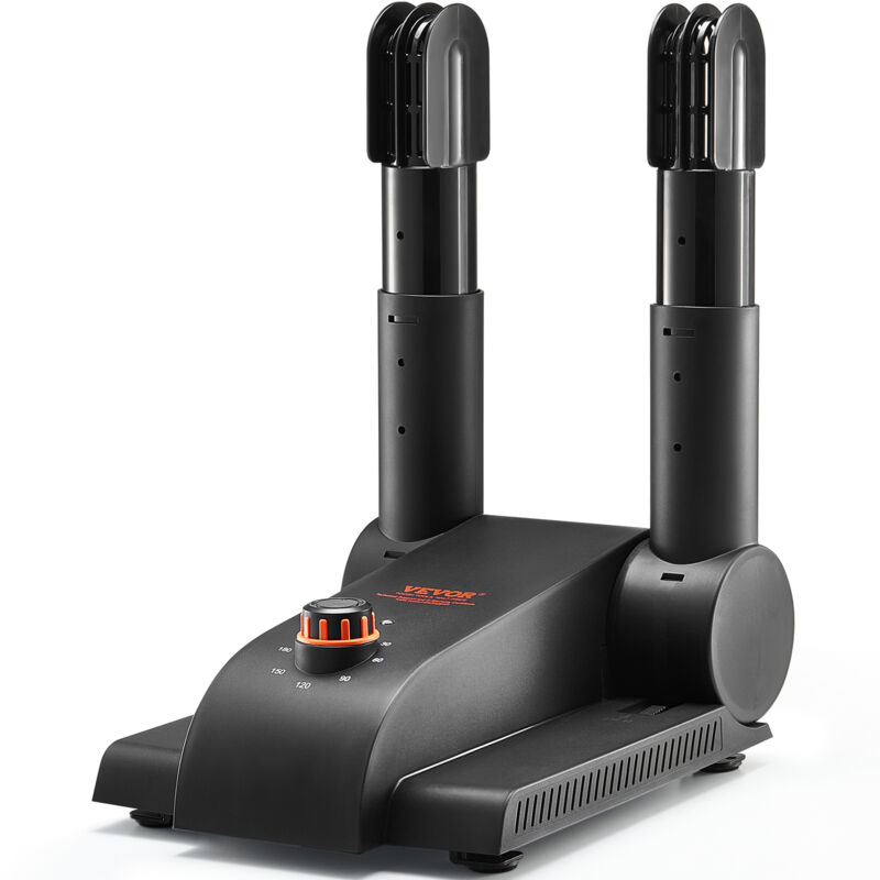 Vevor - Seche-Chaussures Pliable a 180° avec 2 Tubes, Seche-Bottes Portable avec Minuterie, Chauffe-Bottes avec Soufflerie et pp (V0 Ignifuge) pour