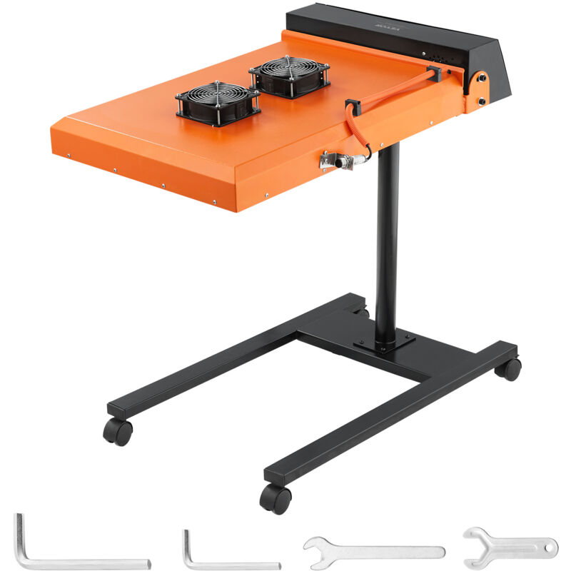 Vevor Sechoir Flash pour Serigraphie 6 kW, 48,5x54 cm, Sechoir de Serigraphie Automatique, Controle de Temperature de -17 a 399 ℃, Hauteur Reglable,