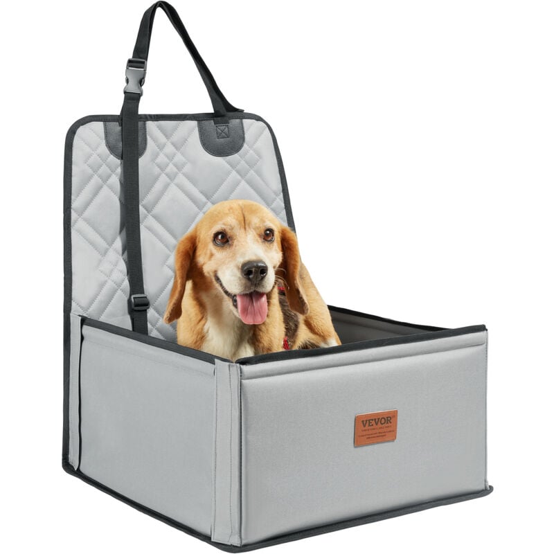 Vevor - Seggiolino Auto per Cani Piccola Taglia Carico max. 12kg, Rialzo per Cani, con Telaio Supporto, Guinzaglio Sicurezza con Clip, Imbottitura in