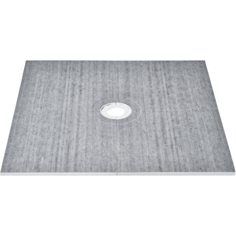 VEVOR Shower Curb Kit, 1828x1828mm Shower Pan Kit with 160mm Central Drain, Lightweight EPS Shower Installation Kits with 2 Waterproof Cloths, Shower Pan Slope Sticks Fit for Bathroom