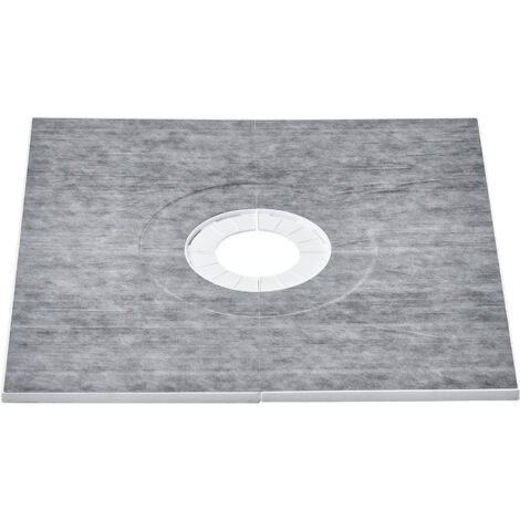 VEVOR Shower Curb Kit, 914x914mm Shower Pan Kit with 160mm Central Drain, Lightweight EPS Shower Installation Kits with 2 Waterproof Cloths, Shower Pan Slope Sticks Fit for Bathroom