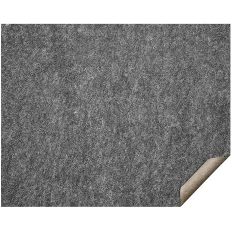 VEVOR - Slip-Resistant Rug Pad - Protective Cushioning Carpet Pad - 8' x 10' - 1/4"Thick - Dual Surface - Polyester Felt + Latex - Gray - 7-8㎡ Area Carpet Padding Rug Cushion Safe for All Floors
