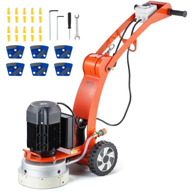 Image of Smerigliatrice Elettrica per Pavimenti in Cemento 250 mm Smerigliatrice con guida terra 3.0 hp Lucidatrice per Pavimenti, Smerigliatrice 2200W con