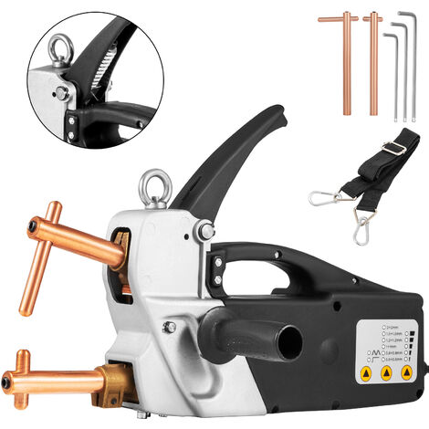 VEVOR Soldadura por Puntos 230V, Pistola de Soldar con Accesorios 230V, Equipo de Soldadura Modular, Pistola de Soldar Estaño, Pistola de Soldar, 2.0 + 2.0 mm
