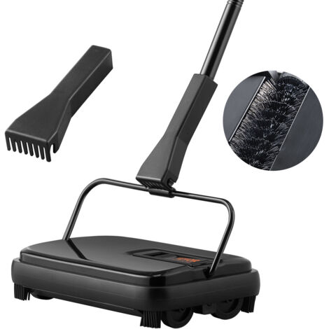 VEVOR Spazzatrice Manuale per Pavimenti Tappeti Uso Domestico Senza Batterie con Asta, Spazzola per Tappeti Pavimenti 1120 x 230 x 160 mm Peso da 0,8kg per Pulizia Domestica Peli di Animali Domestici