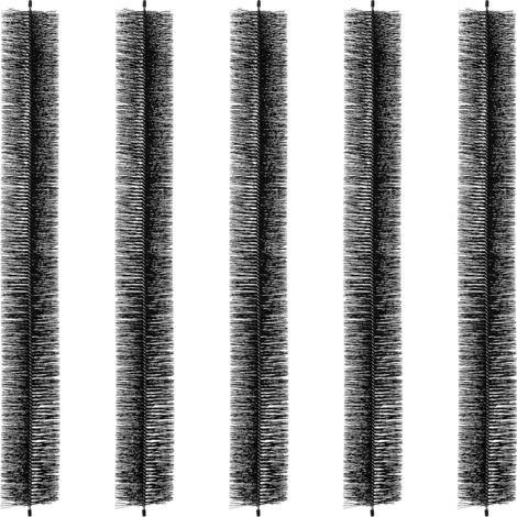 VEVOR Spazzola per grondaie 4,6 m lunghezza totale φ110 mm, Strumento per pulizia grondaie, Protezione per grondaie 5 pollici, Rimuove foglie detriti dal tetto,5 pezzi