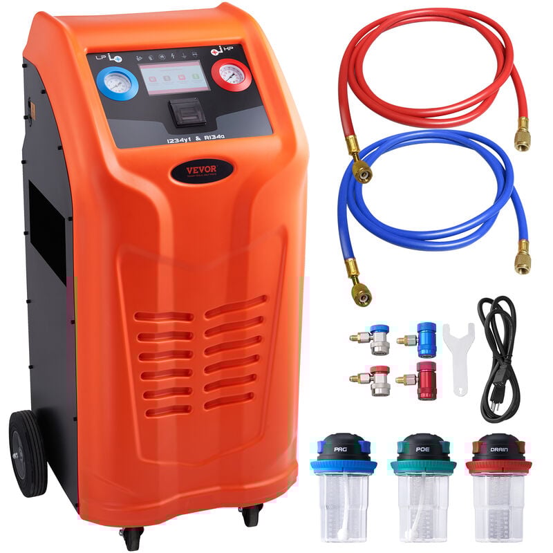 Mophorn - vevor Station de Recuperation Fluides Frigorigenes Automatique 2 Cylindres 1 kW Machine de Recuperation et de Charge de Refrigerant