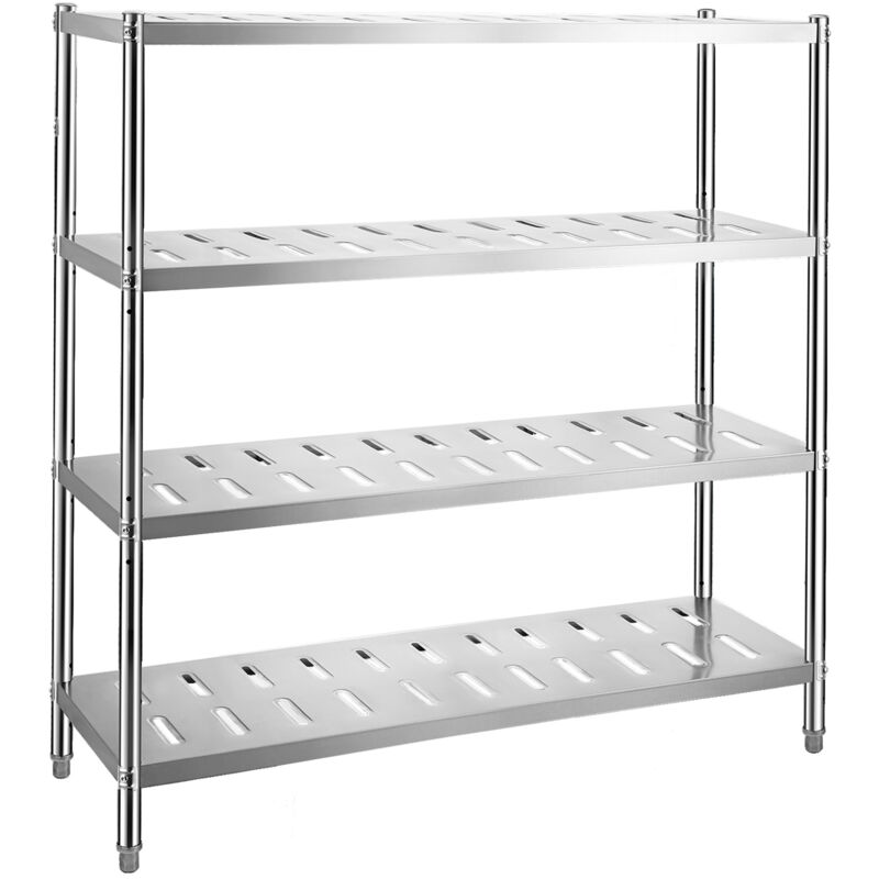 Mophorn - vevor Storage Shelf, 5-Tier Storage Shelving Unit, Stainless Steel Garage Shelf, 59.1 x 17.7 x 70.9 inch Heavy Duty Storage Shelving, 661