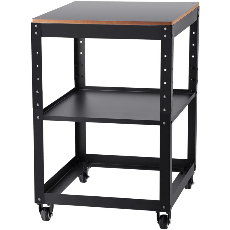 Mophorn - vevor Support de Rabot Charge 45 kg Table Support de Raboteuse Hauteur 3 Vitesses Etagere deOutils Mobile 4 Roulettes Espace Stockage pour