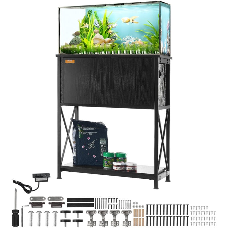 Mophorn - vevor Support pour Aquarium Charge 76 kg, Meuble pour Aquarium Aquariophilie 65x42x81 cm, en Acier et mdf, Support pour Reservoir de