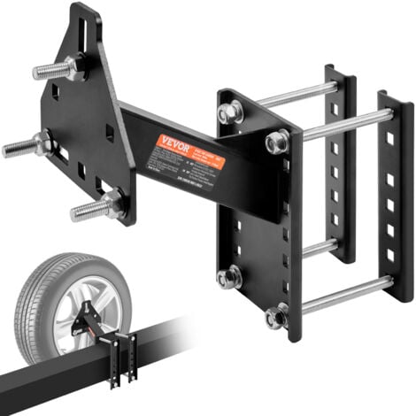VEVOR Support Roue de Secours Remorque, Porte-pneu de Secours de Remorque Capacite 73 kg Accessoires Nombreux pour Plupart des Roues a 4, 5, 6, 8 Boulons sur 4", 4,25", 4,5", 4,75", 5", 5,5", 6", 6,5"