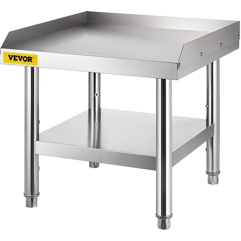 Image of Vevor - Supporto per griglia per attrezzature in acciaio inossidabile, Tavolo in acciaio inossidabile 24 x 24 x 24 pollici, Tavolo per griglia con