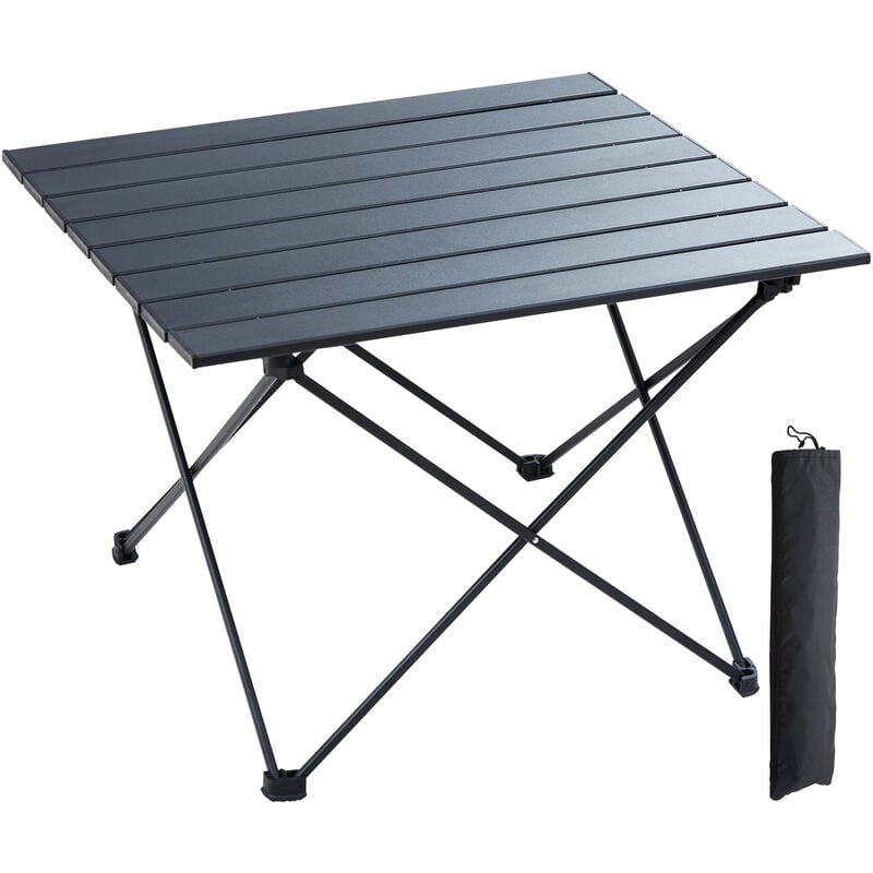 Table de Camping 56,5x40,5x46 cm Charge 30 kg Table Exterieur Pliante Portable Legere 1,4 kg Plateau et Cadre en Alliage deAluminium avec Sac de