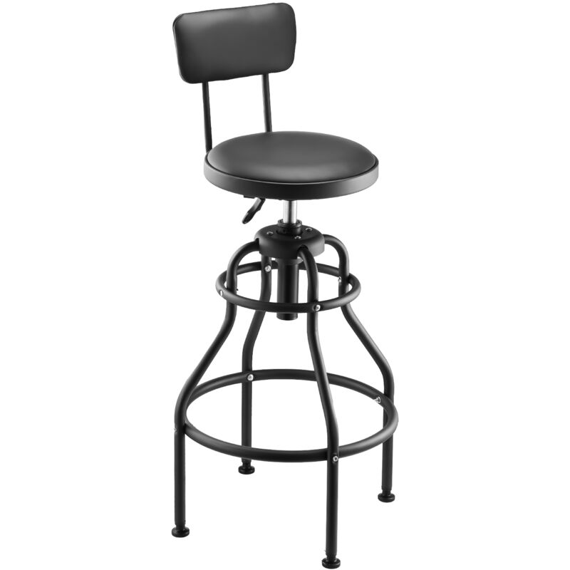 VEVOR Tabouret deAtelier avec Dossier, Tabouret de Mecanicien sur Roulettes avec Capacite de Charge Maximale de 136 kg, Siege de Garage Rembourre