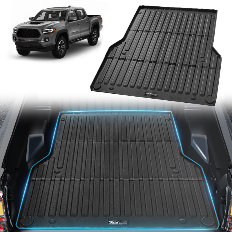 VEVOR Ladeflächenmatte für Lkw kompatibel mit Toyota Tacoma 2005–2023, TPE-Ladeflächenmatte für Lkw 1520 x 1360 x 45 mm Ladeflächen, schwarze dicke Matratze, Ideal für den Transport von Waren