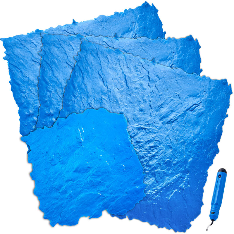 Vevor - Tapis de tampons en beton 914 x 914 mm et 500 x 500 mm, tapis de tampon de texture en polyurethane pour beton, empreinte de sol en ardoise,