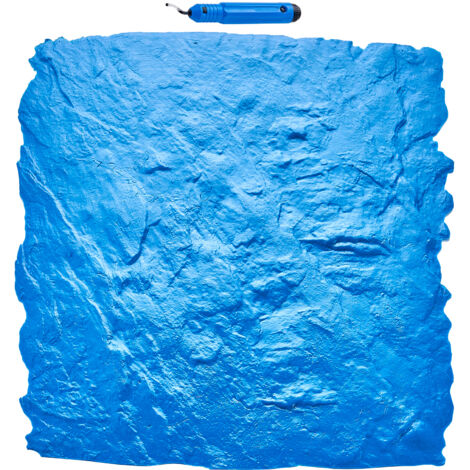 VEVOR Tappetino per timbri in cemento, 600 x 600 mm, Tappetino per timbri struttura in poliuretano per pelle di cemento, Impronta per pavimenti in ardesia, Stampo per cemento per decorazioni, Blu