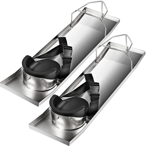 VEVOR Tavole Ginocchiere in Acciaio Inossidabile, Ginocchio Board in Cemento, per Finitura del Calcestruzzo (1 x Paio di cursori per ginocchia (con imbottiture, cinghie e fibbie assemblati)