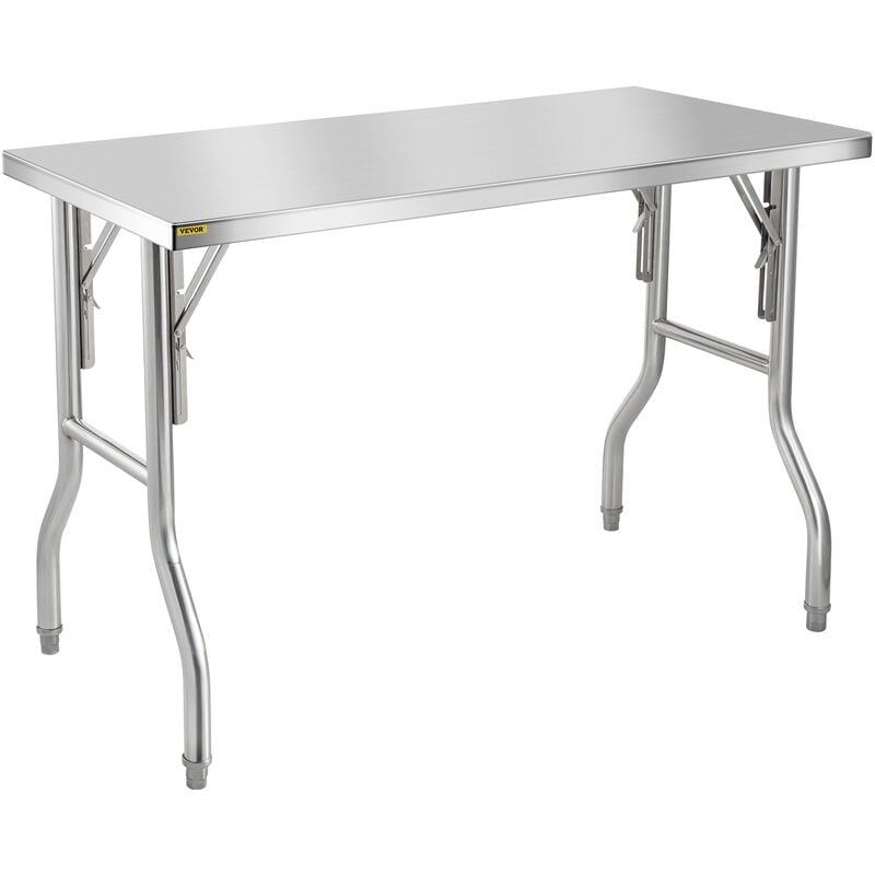 Image of VEVOR Tavolo da Lavoro per Cucina 122x61x85cm Piano da Lavoro Cucina Commerciale in Acciaio Inox Tavolo Commerciale in Acciaio Inox Capacita di