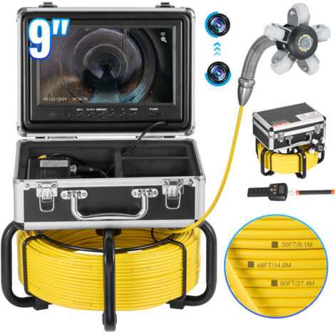 Videoscopio Per Ispezione Tubi Comstex 25m - Fotocamera Con Schermo 9