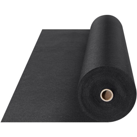 VEVOR Tessuto Geotessile Non Tessuto 1 x 50 m, Tessuto Pacciamante 150 g/m², Telo Pacciamatura Anti Erbacce per Sistemi di Drenaggio, Paesaggistica, Copertura Non Tessuto Geotessile del Terreno, Nero