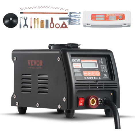 VEVOR Tire Clou Carrosserie 3 kW Kit Poste de Debosselage Soudeuse par Points Soudage Automatique Manuel 9 Modes Outil de Reparation Bosses de Carrosserie pour Debosselage de Voitures Camions Motos