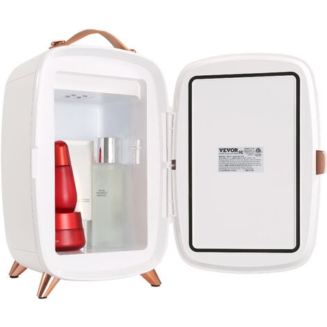 Mini-Kühlschrank 4l, 6 Dosen Portable AC + DC Power Kühler Heizung für  Schlafzimmer, Auto, Büro; Hautpflege, Make-up, Kosmetik, Lebensmittel  (schwarz)