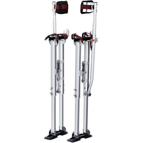 VEVOR Trampoli in Alluminio per Edilizia Altezza Regolabile 91,4-126,7cm Misura di Piedi 27-29cm, Trampoli in Alluminio per Lavori Interni Esterni Cartongessisti Muratori Pittori Spettacoli in Costume