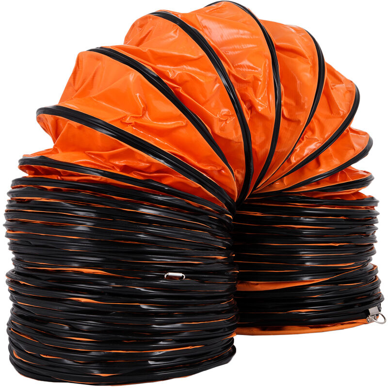 Vevor Tuyau de Ventilation Longueur 5 m, Conduit Flexible en pvc, Tuyau deEvacuation Flexible pour Ventilateur d'un Diametre de 305 mm, Gaine