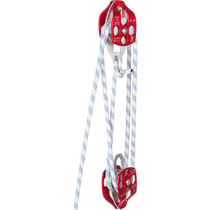 Mophorn Vevor Twin Sheave Block And Tackle 2/5-1/2 Zoll 100-200ft Twin Sheave Block Mit Geflochtenem Seil 6600-7705lbs Doppelrollen-takelage