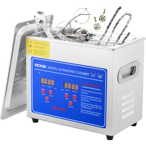 VEVOR Ultraschallreiniger 3L Reiniger ultraschallgerät Ultraschallreinigungsgerät Ultrasonic Cleaner mit Heizung Digital Timer for glasses Jewellery False Teeth Coins