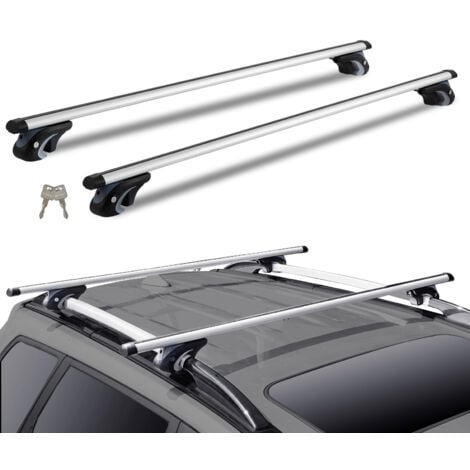 VEVOR Universal Roof Rack Cross Bars, 123 cm (48.4-inch) Aluminum Roof Rack Crossbars, Fit Raised Side Rail with Gap, 90KG Load Capacity, Adjustable Crossbars with Locks, for SUVs, Sedans, and Vans