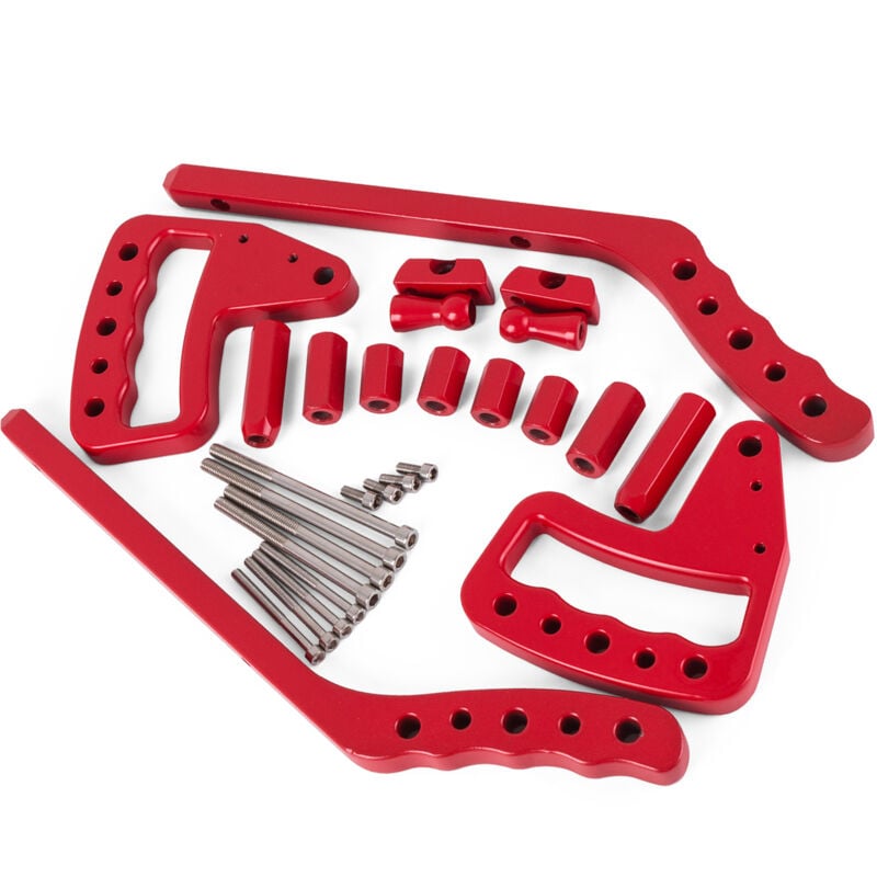 Image of Mophorn - vevor Upgraded Red Front & Rear Grab Bar Handles 2007-2017 Jeep Wrangler jk New