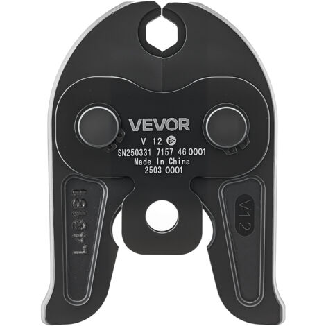 VEVOR V12 Pressing Jaw, 12mm Press Jaw for V-Type Stainless Steel Pipes, High-Strength Carburized Steel Crimping Jaws Compatible with Standard Press Tools