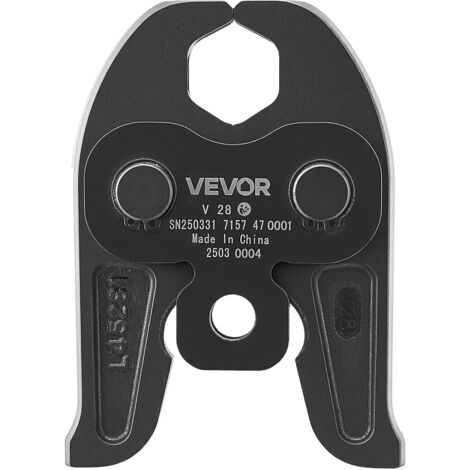 VEVOR V28 Pressing Jaw, 28mm Press Jaw for V-Type Stainless Steel Pipes, High-Strength Carburized Steel Crimping Jaws Compatible with Standard Press Tools