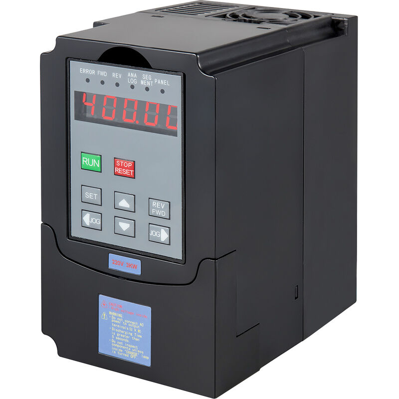 VEVOR Variateur de Frequence Variable 3 kW Convertisseur de Frequence, 4 HP Inverseur Volume deAir Eleve, VFD Numerique Entree 200-260 V 1/3 Phases