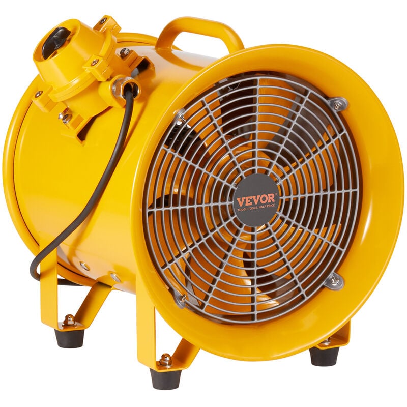VEVOR Ventilateur deExtraction 1100 W Extracteur deAir Industriel 406,4 mm Volume deAir 7204 m3/h Cordon Alimentation 5 m Sans Prise de Charge