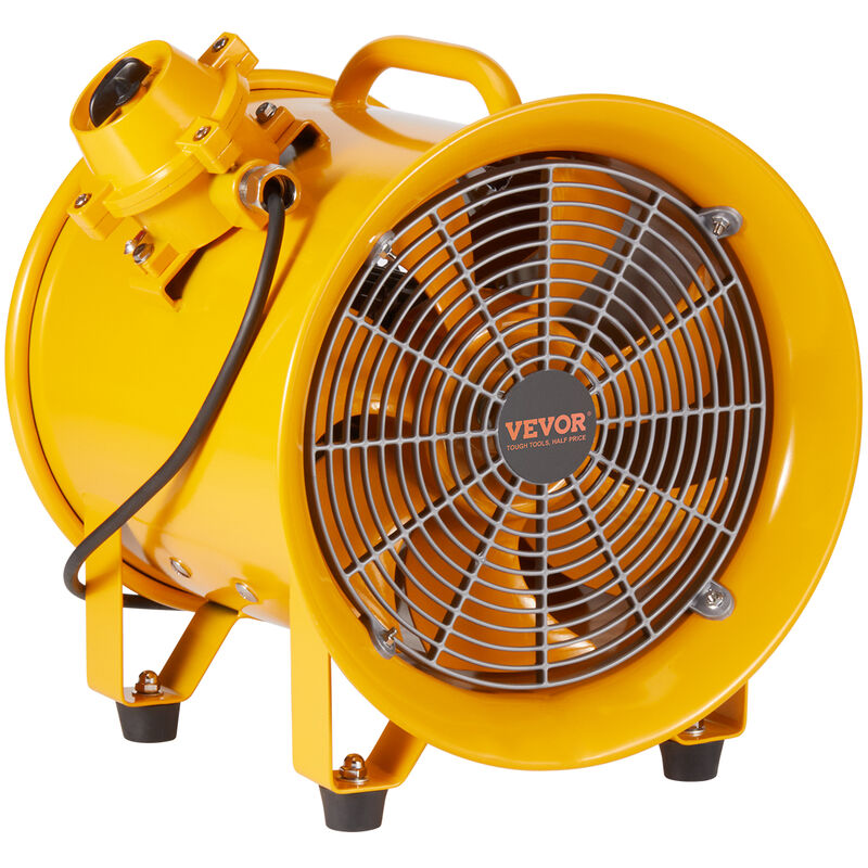 Vevor - Ventilateur deExtraction 350 w Extracteur deAir Industriel 254 mm Volume deAir 3299 m3/h Cordon deAlimentation 3 m Sans Prise de Charge