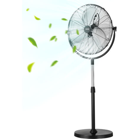 VEVOR Ventilatore da Pavimento, Ventilatore Angolo Regolabile Manuale da 18 pollici Flusso deAria 110W 3 Velocita Regolabili, per Camera da Letto, Soggiorno, Casa, Ufficio, Nero