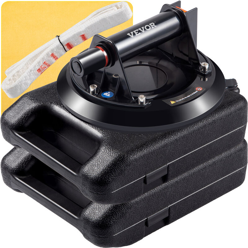 Vevor Ventouse de Levage 20,3 cm Ventouse Vitrier sous Vide avec Poignee 85-100 kg Ventouse Professionnelle Soulever des Objets a Surface Plate &